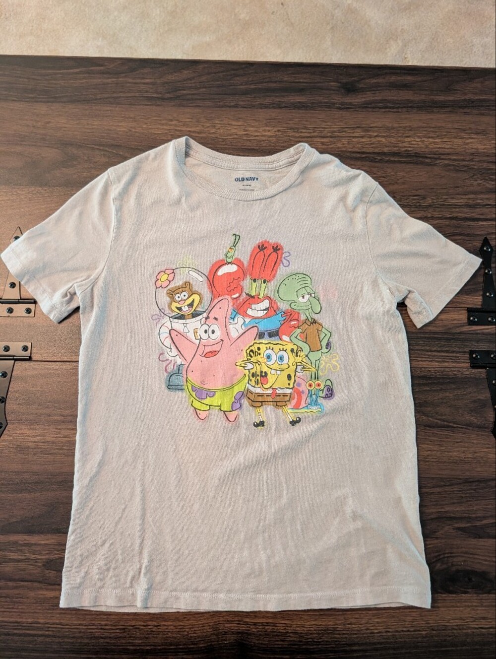 Old Navy Kids' SpongeBob Graphic Tee - Light Gray Boys XL